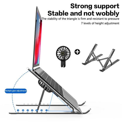 Compro™ Folding Adjustable Aluminum Laptop Stand + FREE POUCH