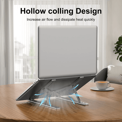Compro™ Folding Adjustable Aluminum Laptop Stand + FREE POUCH