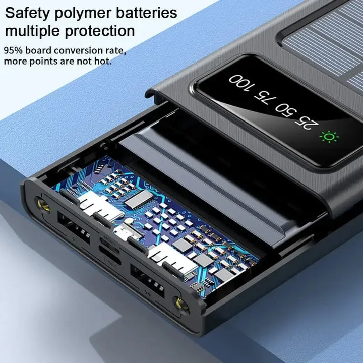 Solar Powerbank 4 in 1 Fast Charging Cable - 10000 mAh
