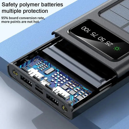Solar Powerbank 4 in 1 Fast Charging Cable - 10000 mAh