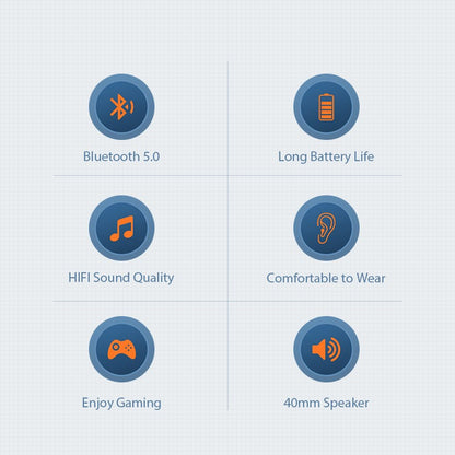 IMPORTED P9 Wireless Bluetooth Headphones With Mic Noise Cancelling Headsets Stereo Sound Earphones Sports Gaming Headphones Supports TF