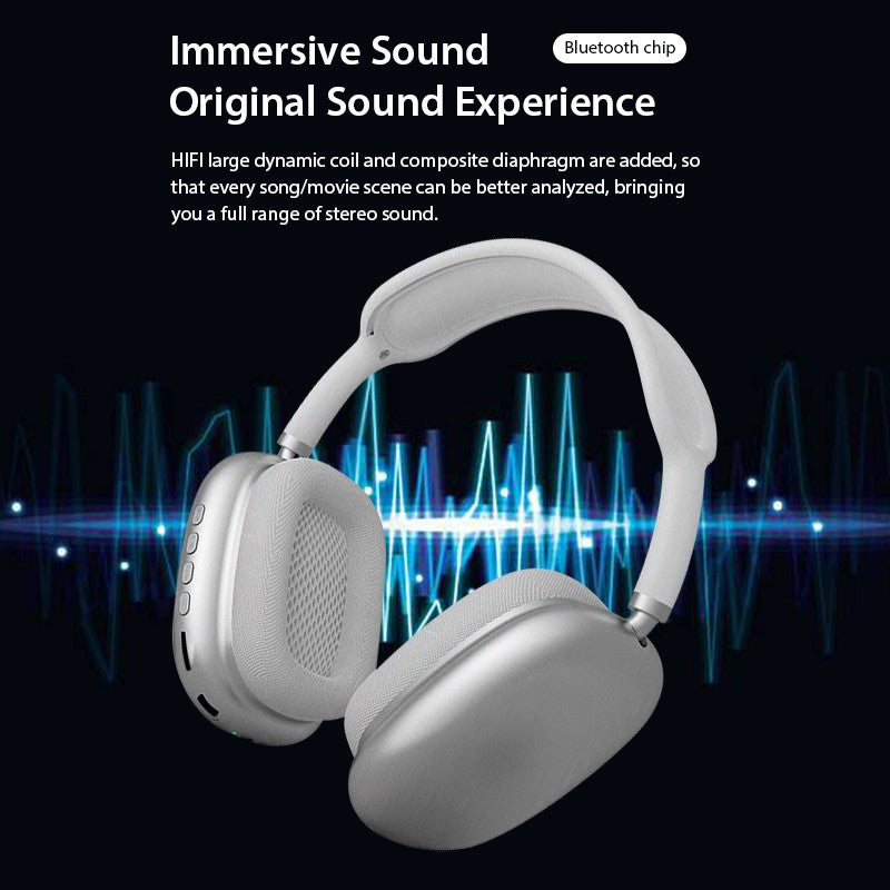 IMPORTED P9 Wireless Bluetooth Headphones With Mic Noise Cancelling Headsets Stereo Sound Earphones Sports Gaming Headphones Supports TF
