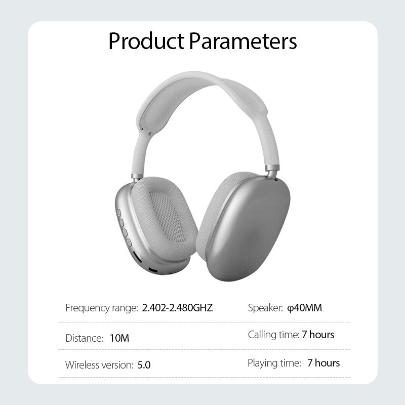 IMPORTED P9 Wireless Bluetooth Headphones With Mic Noise Cancelling Headsets Stereo Sound Earphones Sports Gaming Headphones Supports TF