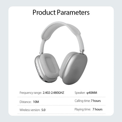 IMPORTED P9 Wireless Bluetooth Headphones With Mic Noise Cancelling Headsets Stereo Sound Earphones Sports Gaming Headphones Supports TF