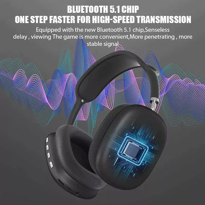 IMPORTED P9 Wireless Bluetooth Headphones With Mic Noise Cancelling Headsets Stereo Sound Earphones Sports Gaming Headphones Supports TF